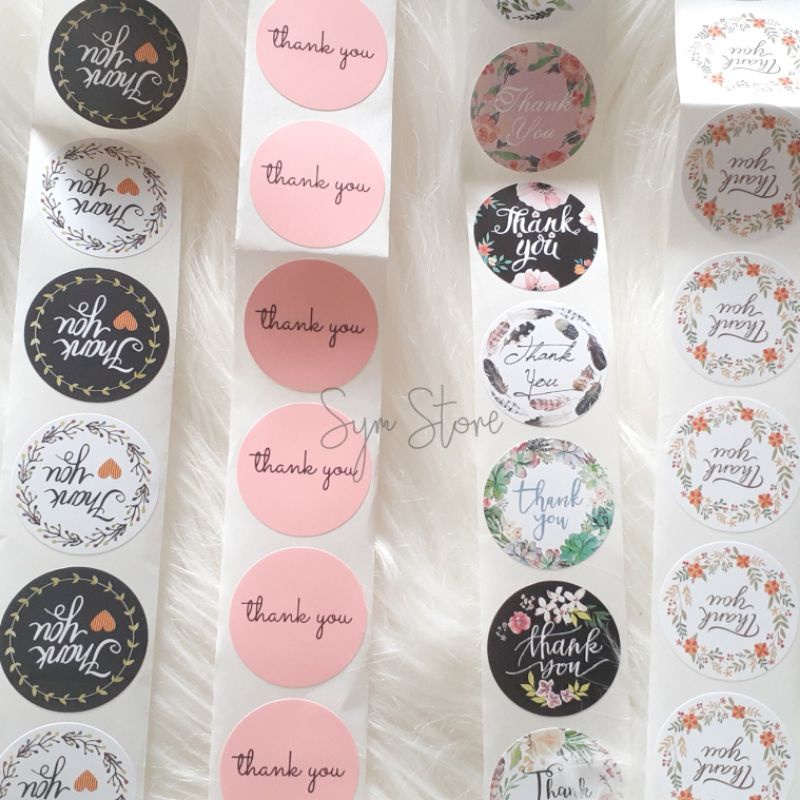 Stiker Thank You | Stiker Mini 2,5cm | Stiker