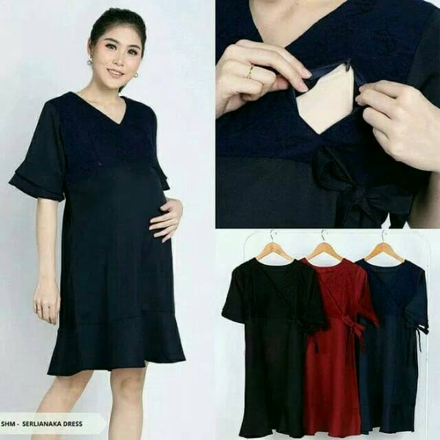 Dress pesta hamil.baju valentine hamil.dress kerja menyusui.baju brokat ibu hamil.baju imlek hamil