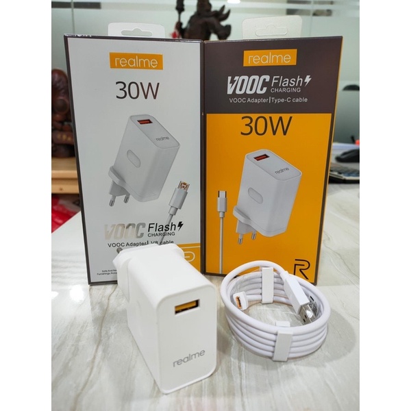 CHARGER VOOC 30W OPPO DAN REALME ORIGINAL TYPE C DAN V8 / MICRO