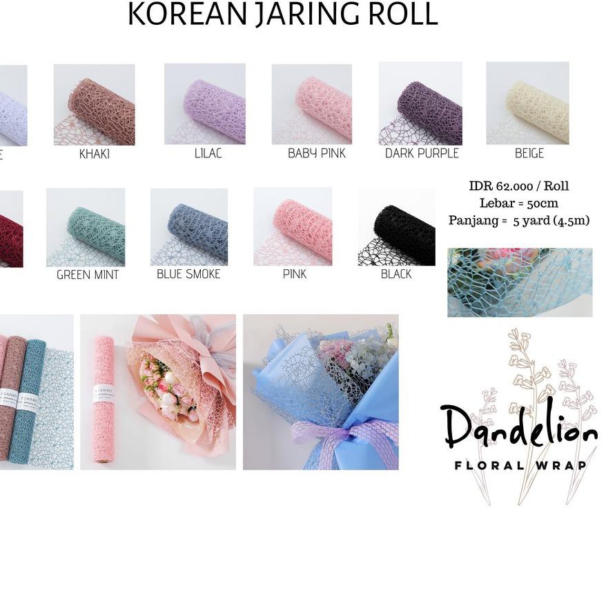 

KOREAN JARING ROLL KERTAS BUNGA (1 ROLL)/ FLOWER WRAP/ PEMBUNGKUS BUNGA HAND BOUQUET