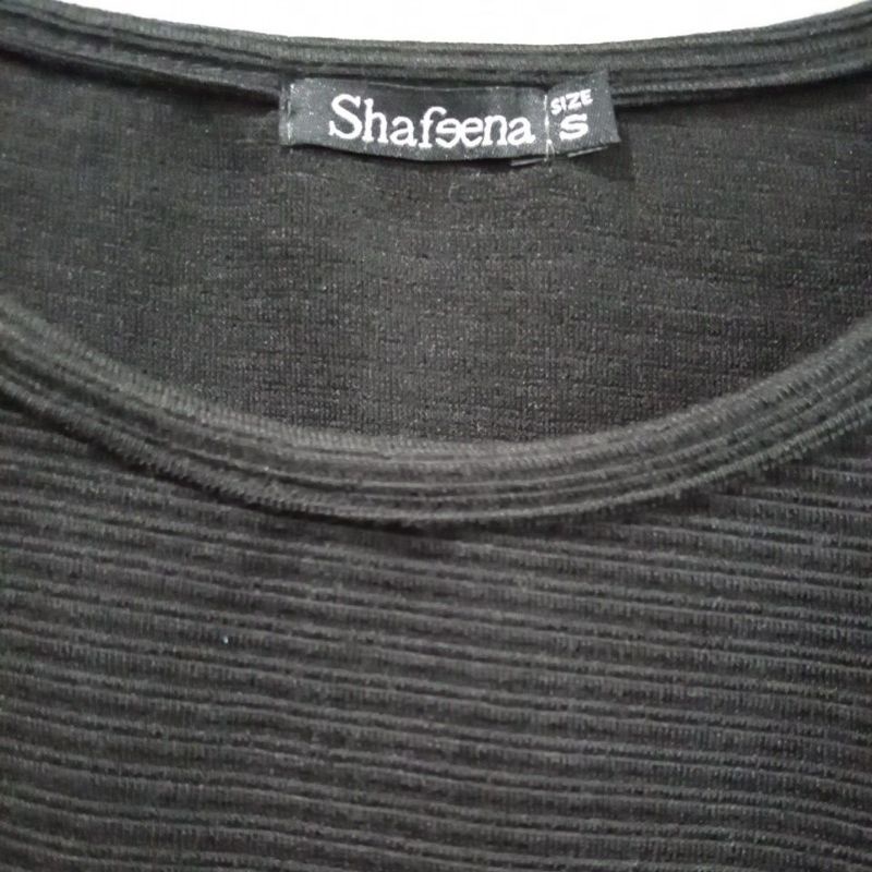 Long tunik hitam garis SHAFEENA