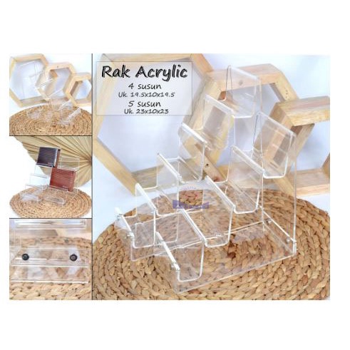 RAK SUSUN ACRYLIC - RAK SUSUN DOMPET IMPORT