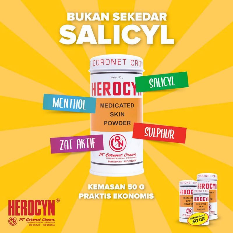 Bedak Herocyn 150 gram || bedak biang keringat || bedak gatal gatal || kulit gatal || obat gatal