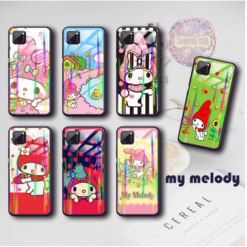 back case glass aurora My melody Vivo Y91 Y17 Y12 Y15 Y93 Y95 Y81 Y83 Y71 Y53 y20 Y30 Y50 V17 IC450