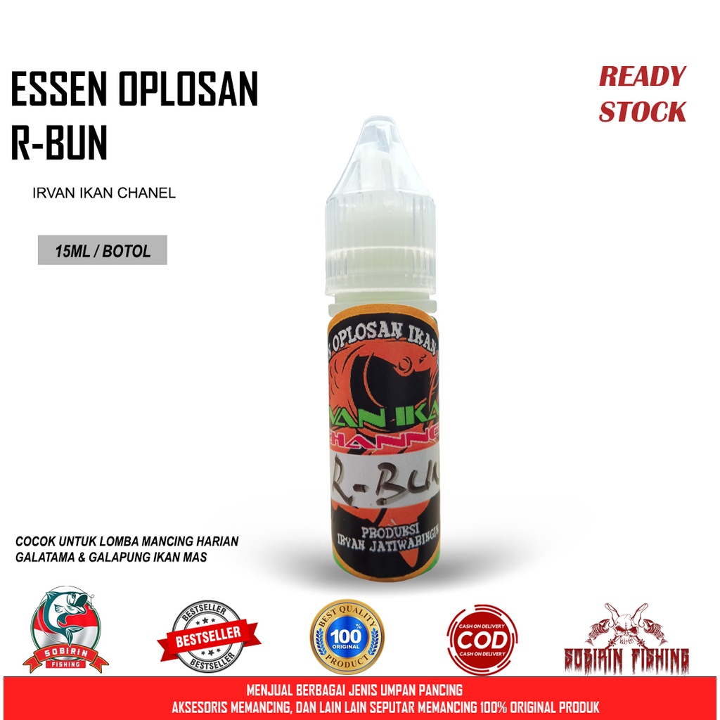 Essen Oplosan R-BUN Irvan Ikan 15ml - Essen ikan mas oplosan R-Bun