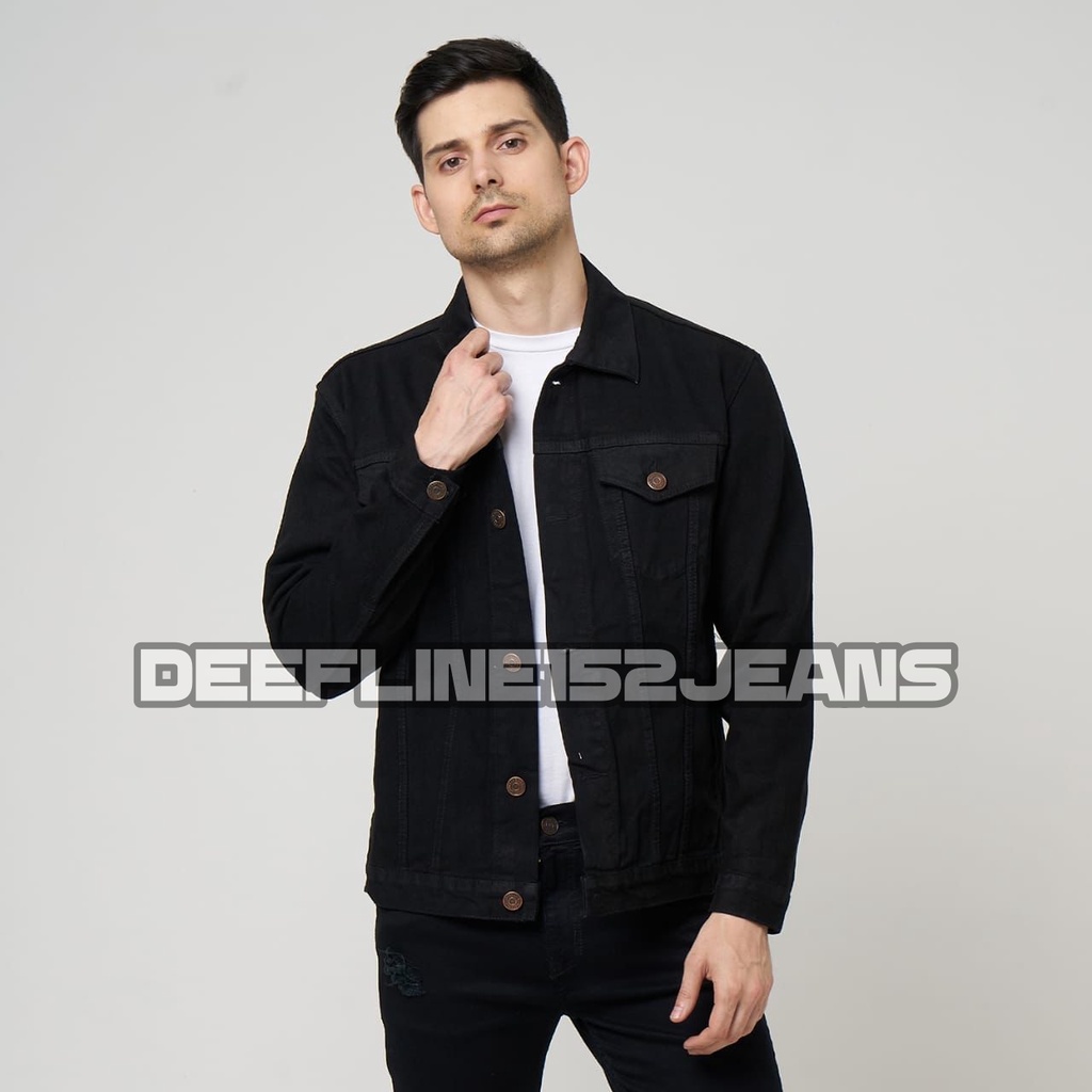 Deefline152Jeans - Jaket Jeans - Jaket Denim - Hitam