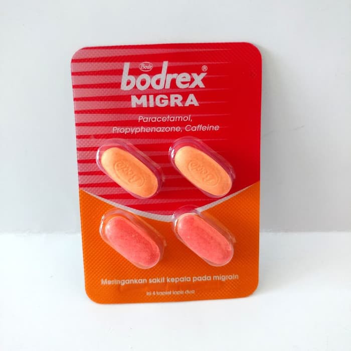 BODREX MIGRA isi 4 tabet - Obat Migrain/sakit kepala sebelah