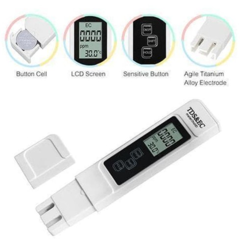 TDS Meter 3 / EC PH Meter Alat Pengukur PH Digital Hidroponik Almina