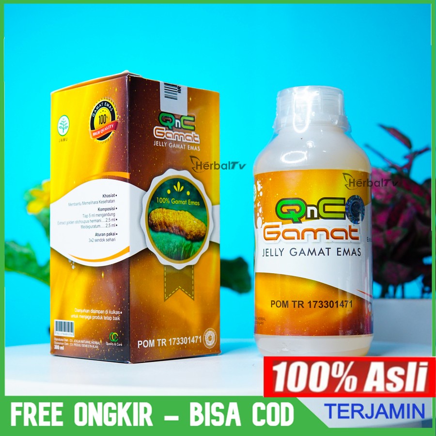QnC Jelly Gamat Emas Asli 100% Original - Vitamin jeli Q N C ekstrak teripang Gelly GAMET Kota SOLO