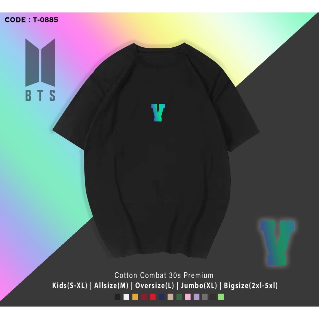 T-SHIRT / KAOS REFLEKTIF B T S / JIMIN /V/ RM/SUGA/JUNGKOOK/ JHOPE