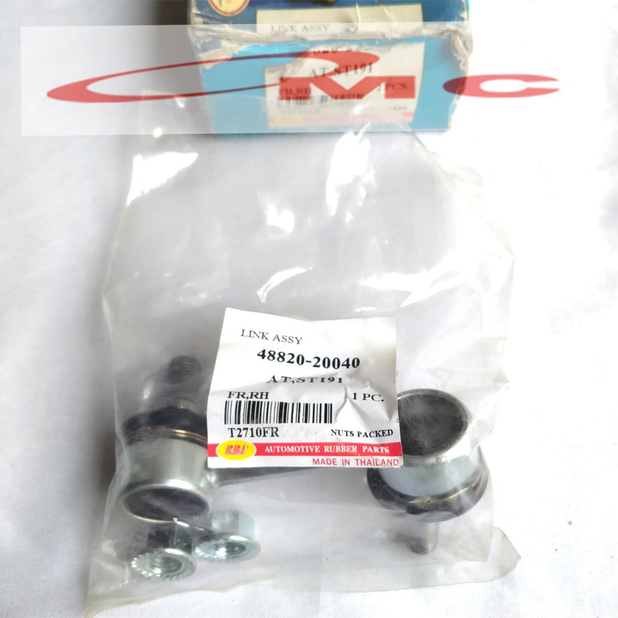 Part No: 48820-20040-RBI ( 48820-20040/44010 )  RBI Genuine Parts (Orisinil RBI) Made In Thailand  Stabilizer Link / Link Stabil / Joint Stabilizer (Link As Stabilize) Depan Kanan untuk mobil Toyota: 1. Toyota Corona Absolut Tahun 1992-1997   Harga per Pc