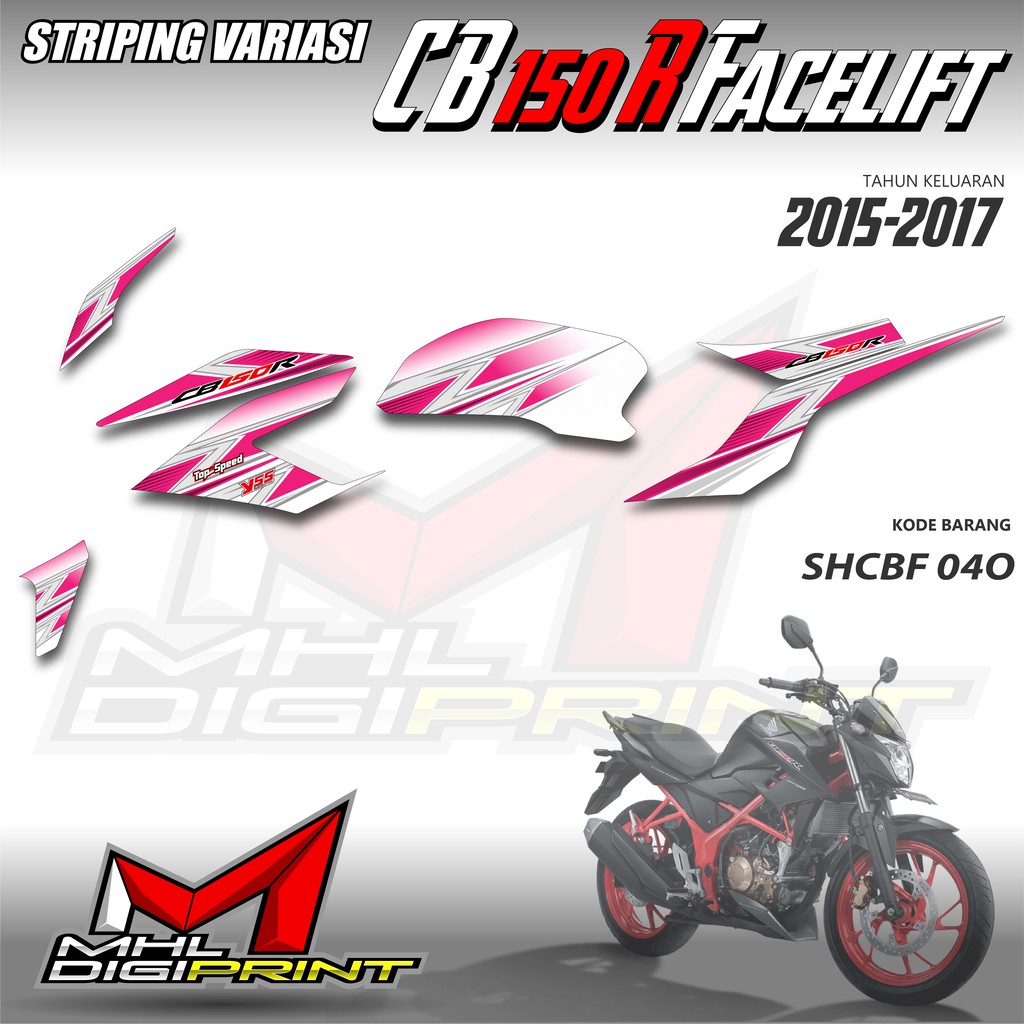 STRIPING VARIASI CB 150R FACELIFT - STIKER CB 150R - SHCBF 04