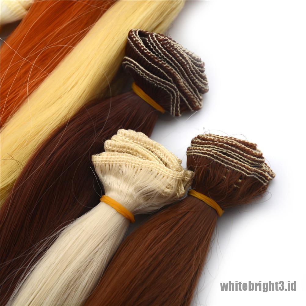 (white3) Wig / Rambut Palsu Keriting Tebal 20CM Warna Natural Untuk Boneka BJD 1 / 3 1 / 4 1 / 6 DIY