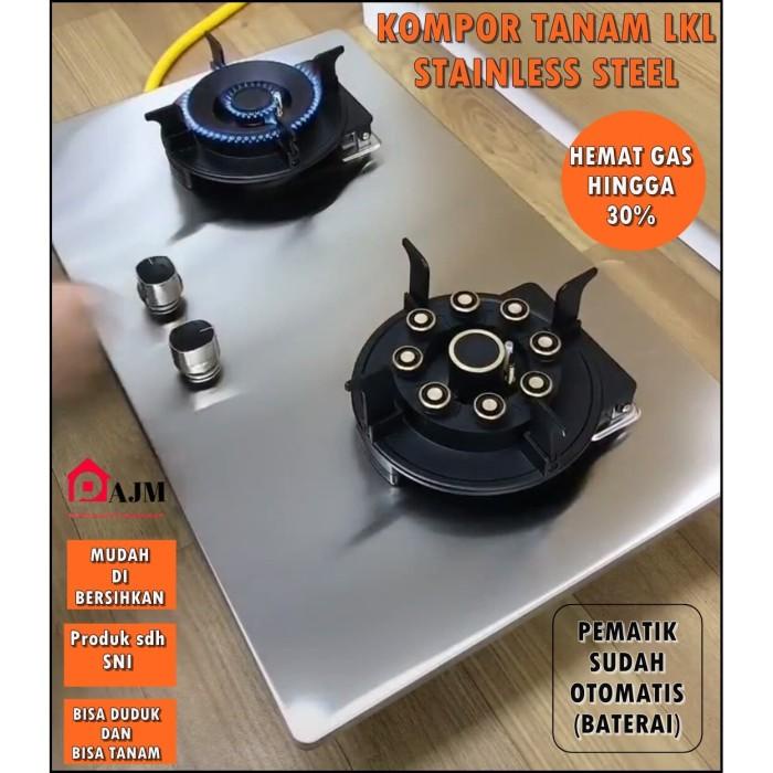 Kompor Lkl Premium Stainles Steel/Kompor Tanam Lkl 2 Tungku
