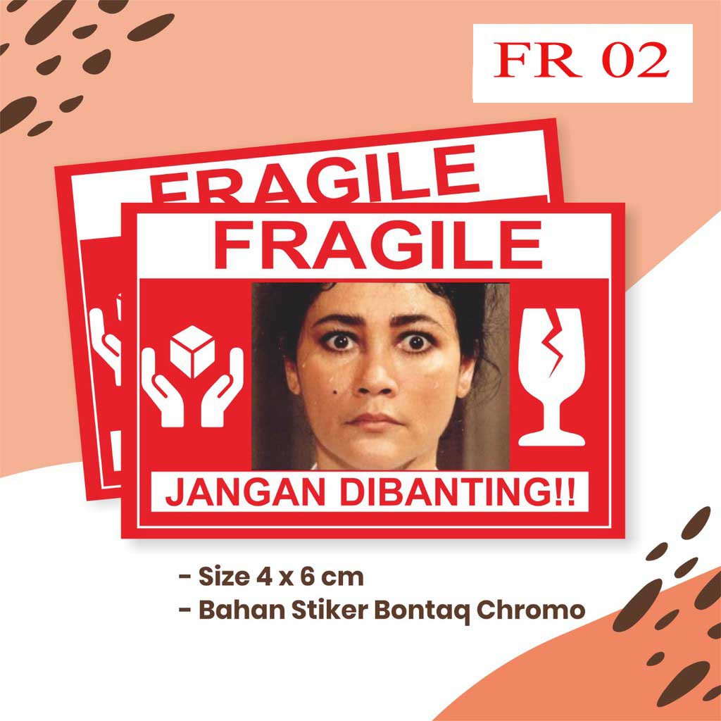 TERMURAH STIKER FRAGILE LUCU MURAH JANGAN DIBANTING