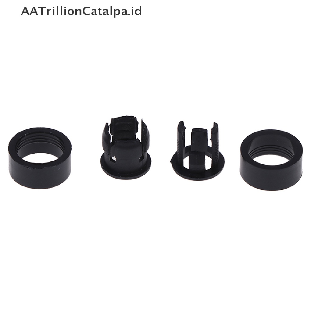 (AATrillionCatalpa) 20 Set Klip Holder Lampu LED Bahan Plastik Ukuran 3mm / 5mm Dengan ring Luar