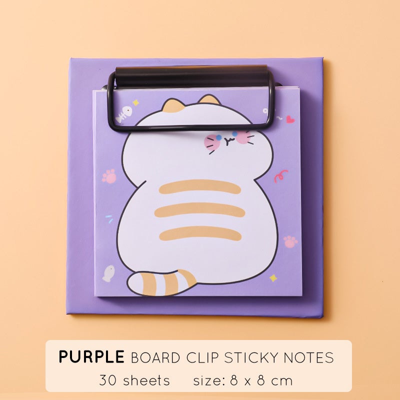 Board Clip Sticky Notes Papan Klip Memo Karakter Lucu Unik DCA0821-Purple
