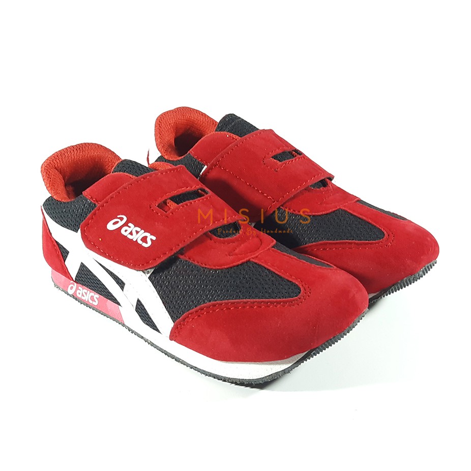 Sepatu Sneakers Anak PANTHER Usia 4 5 6 7 8 Model Motif Terkini MERAH-HITAM