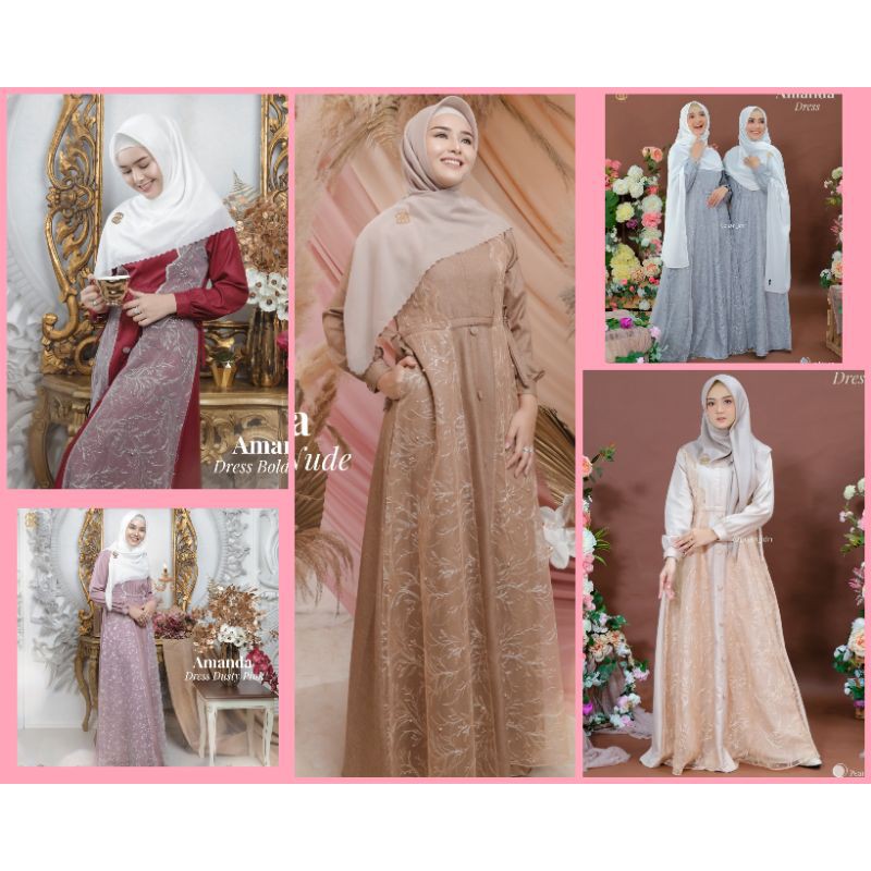 AMANDA DRESS BY PUAN GAMIS PESTA BRANDED MEWAH