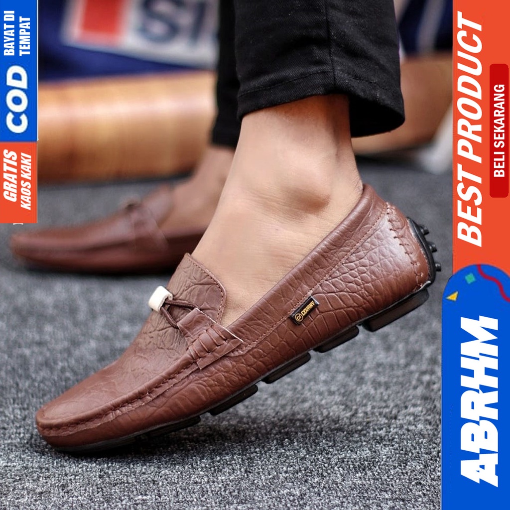 Abrhm Paris - Sepatu Formal Pria Pantofel Kulit Asli