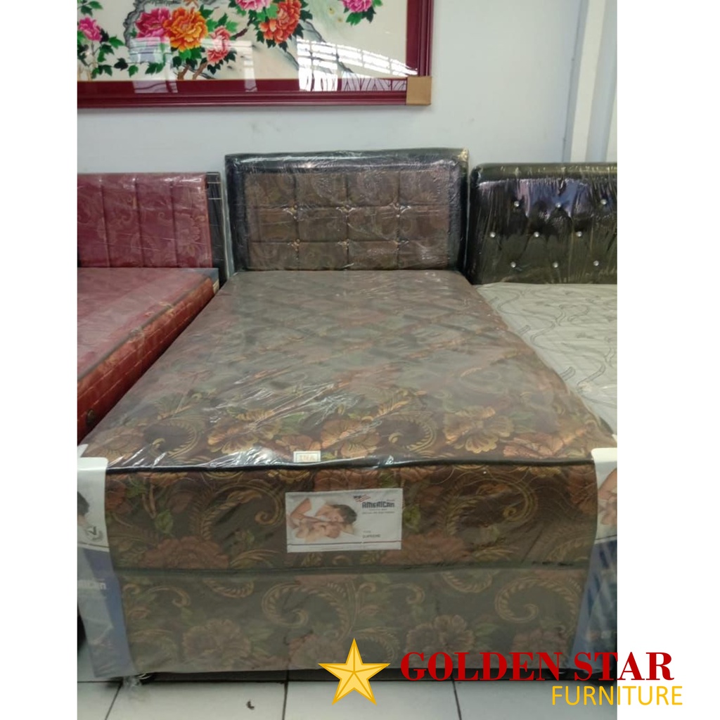 2in1 SET kasur twin American SUPREME uk 120 spring bed springbed