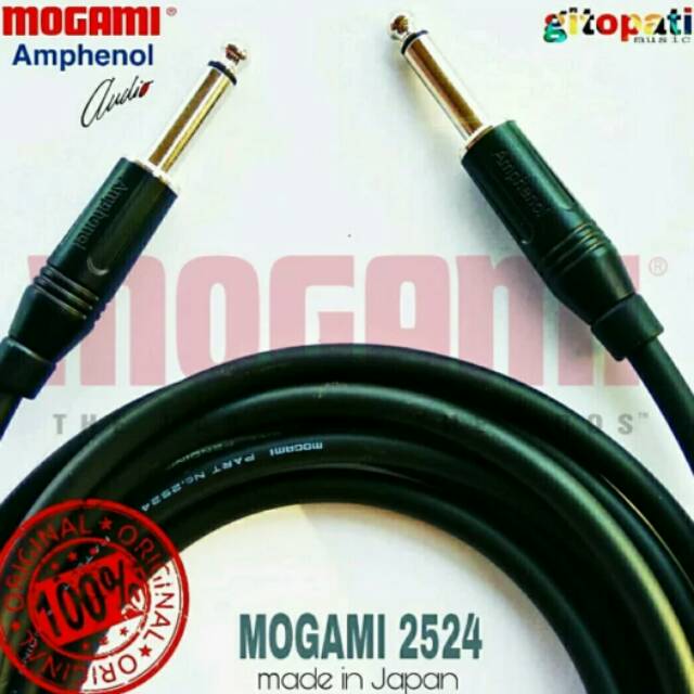 kabel gitar mogami 2524 vs amphenol plug original 3 meter