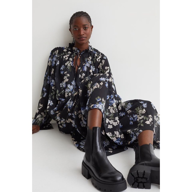 3267 - Maxi Dress HM Long Chiffon Dress (INCLUDE INNER)-6