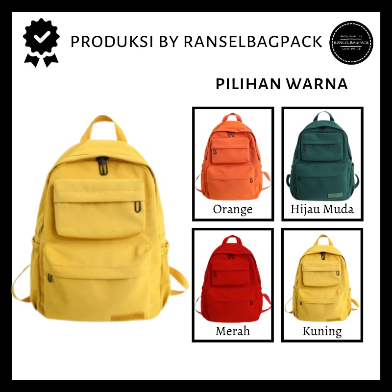 Tas Ransel - Backpack Punggung Import Korea Sekolah Kuliah Outdoor Stylish Multifungsi Cewek