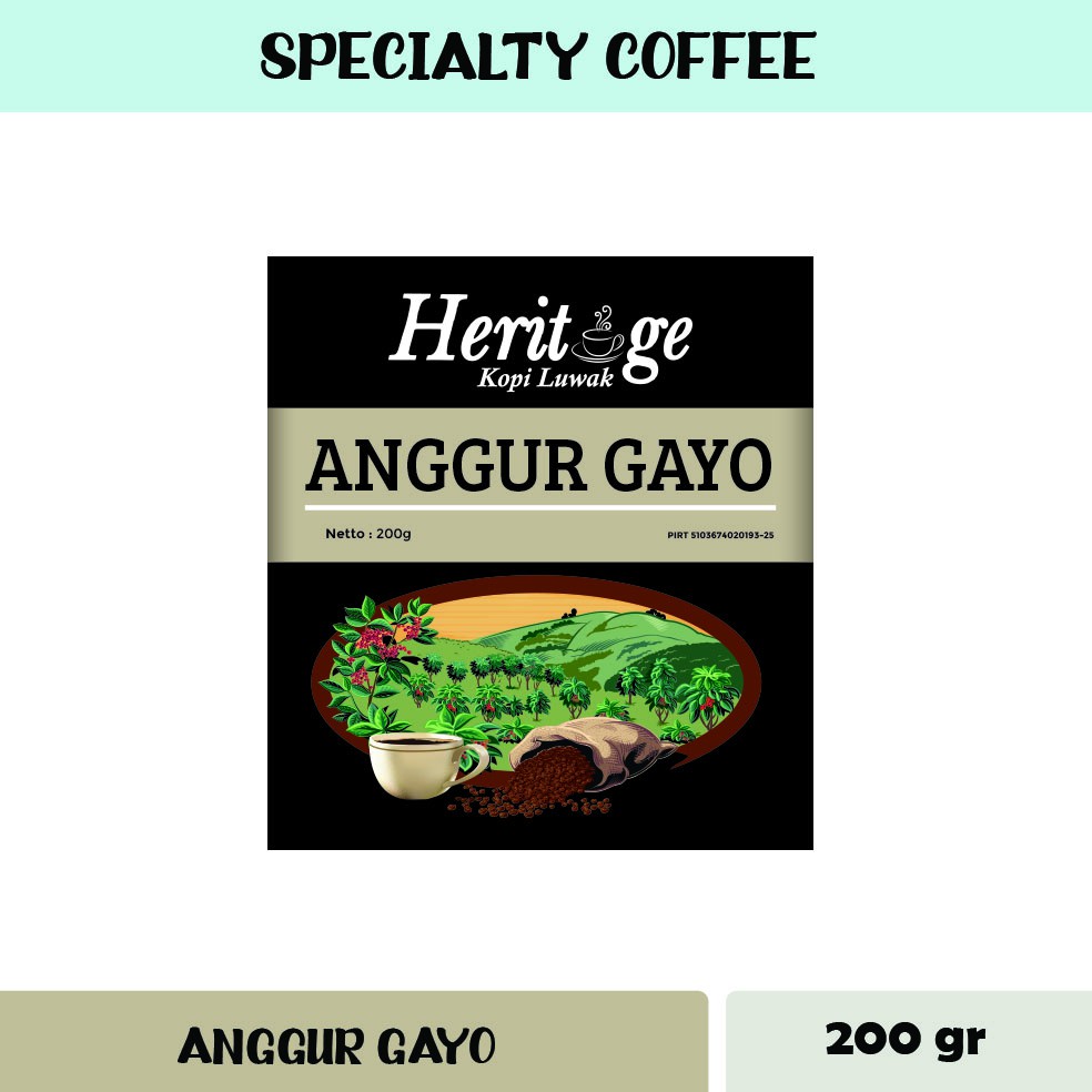 Kopi Anggur Gayo 200 gr