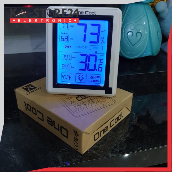 Digital Thermometer Thermo Hygrometer One Cool Indoor Touch screen