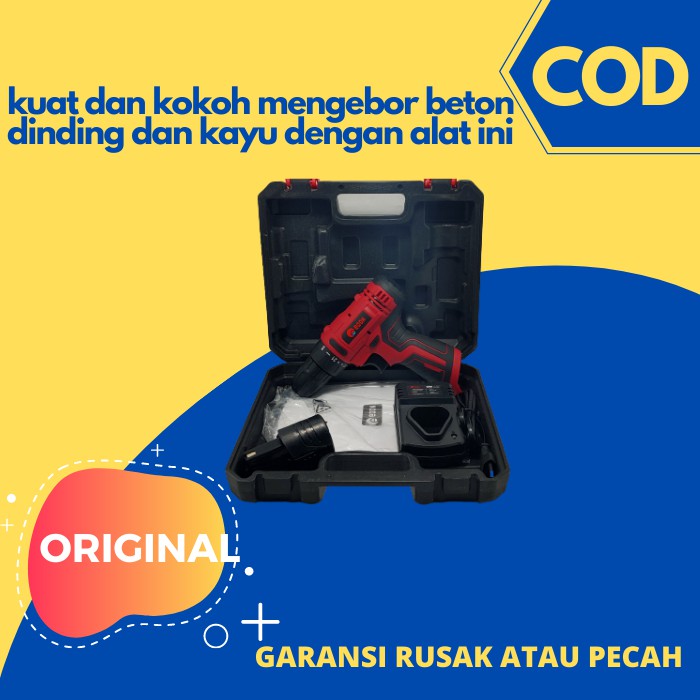 Promo Mesin bor 13mm 10mm komplit set mata listrik baja besi kayu tembok drill uchiha uciha poles