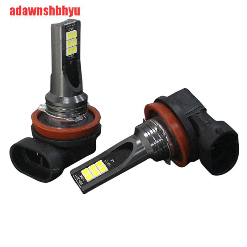 1pc Lampu Led H8/H9 H11 3030 12smd 12v 6000k Untuk Fog Lamp Mobil