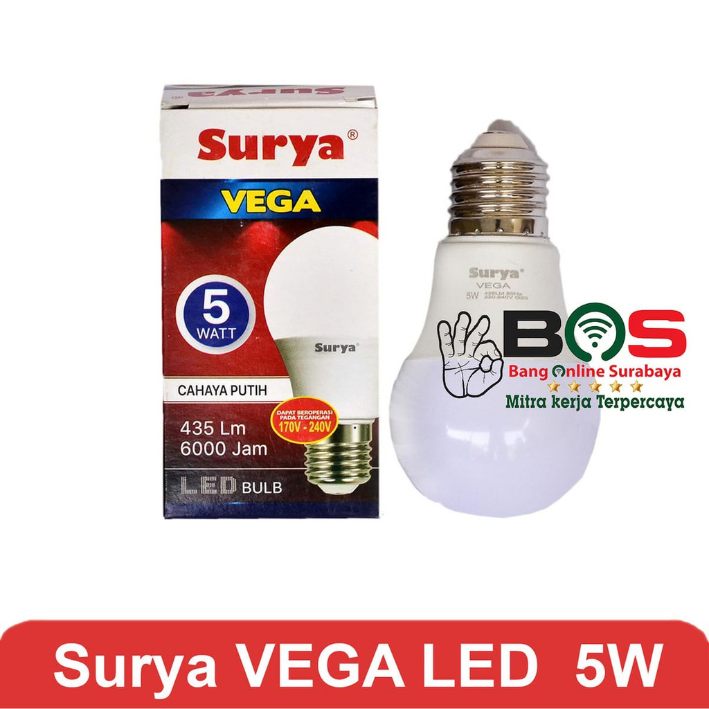 Bohlam Lampu LED Surya Vega 5W 5 Watt Surya Vega 5 Watt