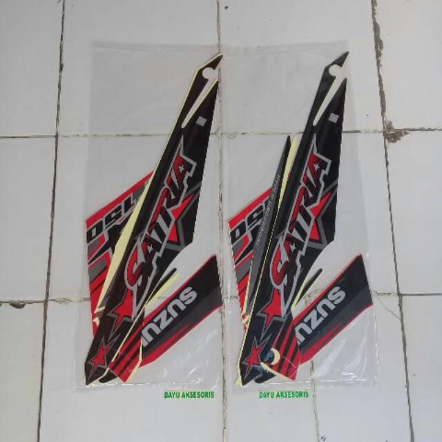 striping satria fu 2014 2015 merah hitam bintang