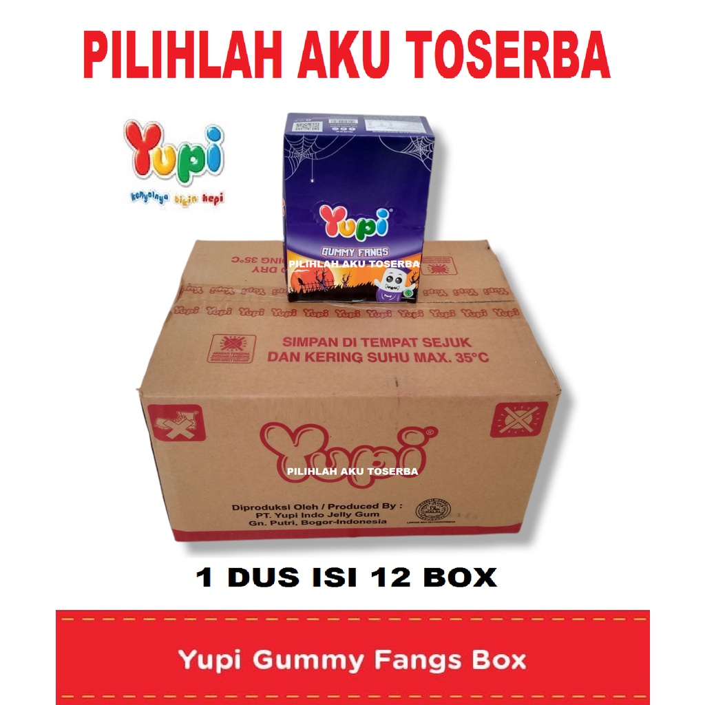 YUPI GUMMY FANGS - (HARGA 1 DUS ISI 12 BOX)