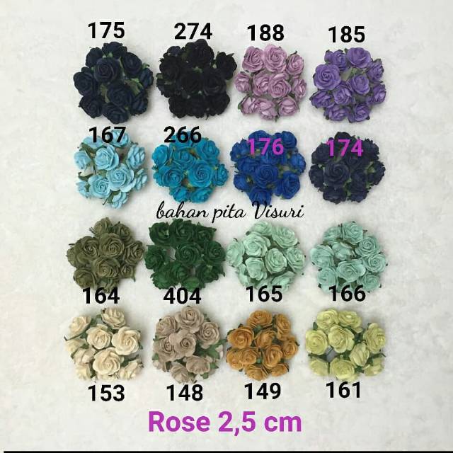 Paper Flower Rose 2,5 cm Seri B