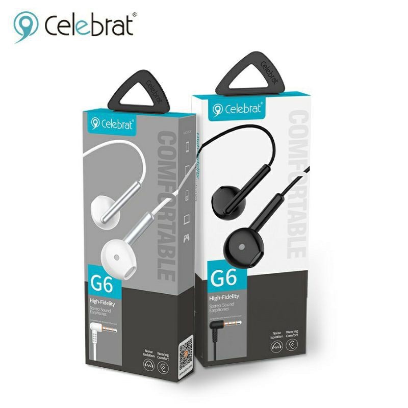 HF HEADSET EARPHONE HANDSFREE STEREO SUPER BASS CELEBRAT G6