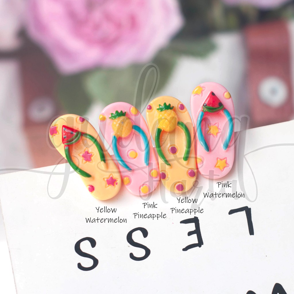 Pin Mini Sandal Pineapple Watermelon Semangka Nanas Bros Tas Lucu Unik GH 208178