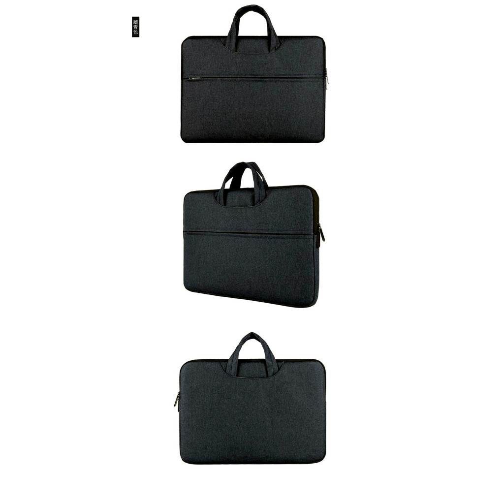 Tas Laptop Softcase Macbook Nylon Jinjing 15.6 inch - Hitam lokal