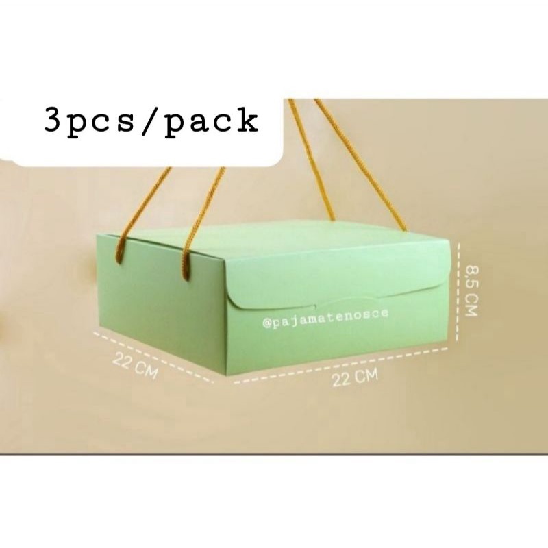 3pcs Kotak Dus Box Tenteng Kue Cake Lapis Spiku Legit Bolu Chiffon 4toples Kue Kering Cookies 350gr 