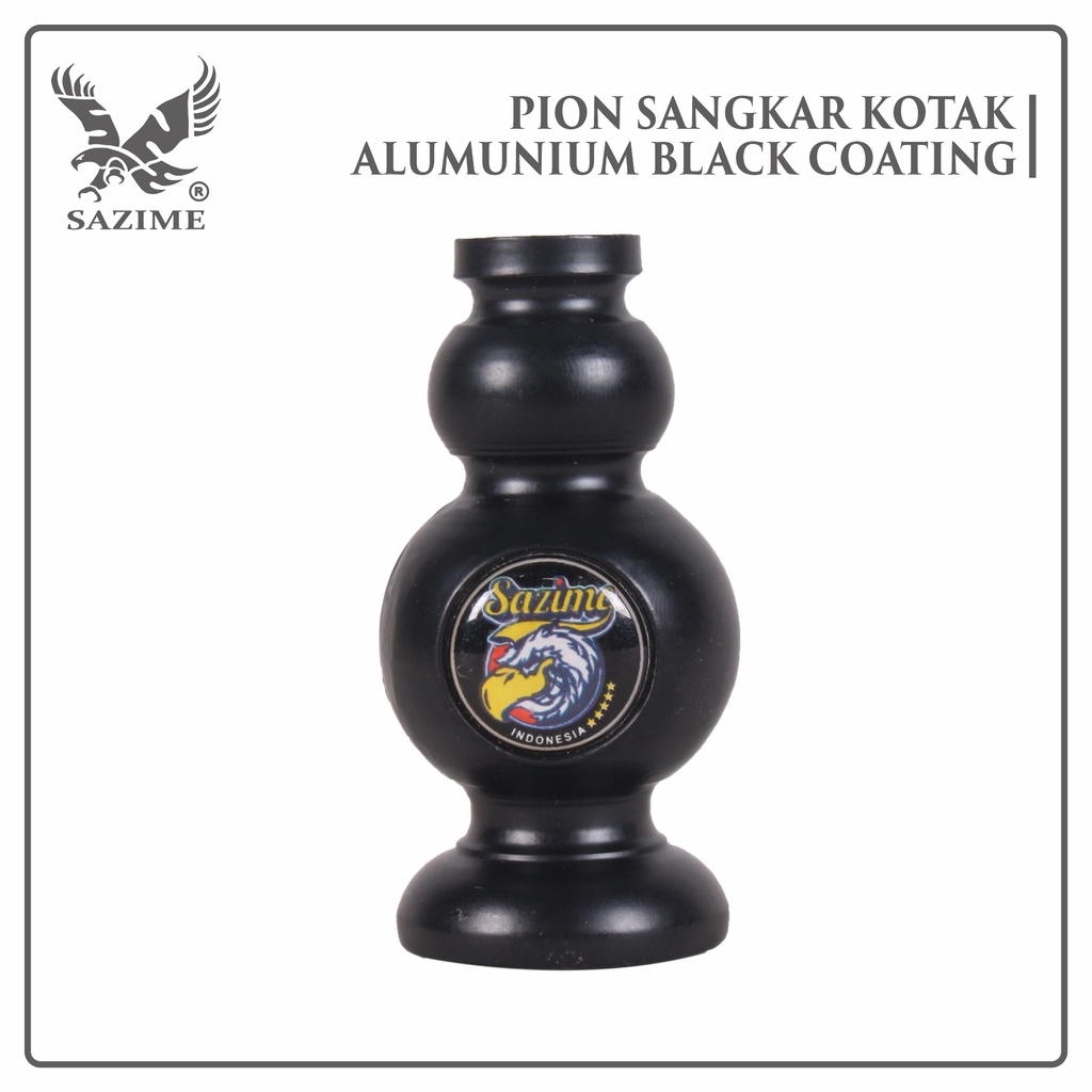 PION SANGKAR KOTAK ALUMUNIUM BLACK COATING SAZIME