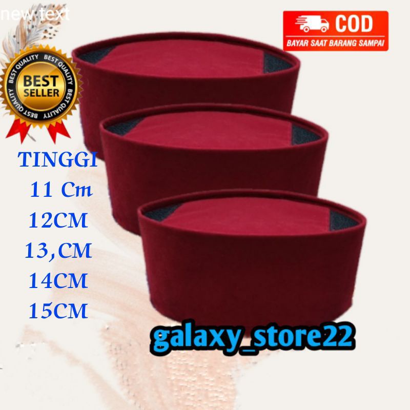 Songkok Betawi Merah Marun/Peci Songkok/Kopiah/Kopyah/Kopeah