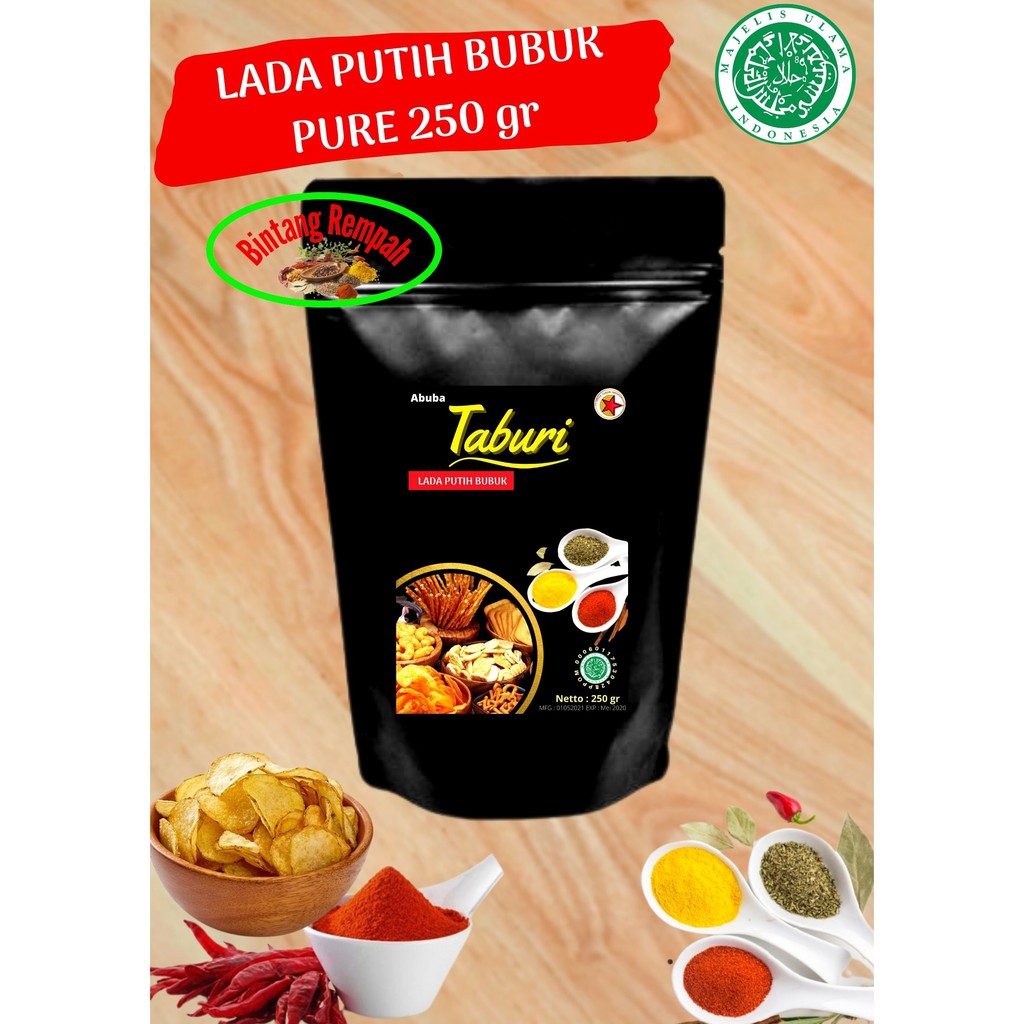 

LADA PUTIH BUBUK ASLI 100% KEMASAN 400G