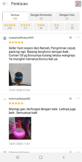 Diffuser Aromaterapi Humidifier Pengharum Ruangan