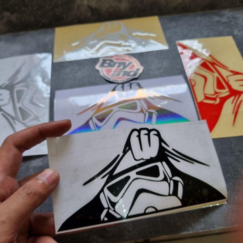 STIKER STICKER STORM TROOPER NGINTIP STICKER MOBIL MOTOR CUTTING