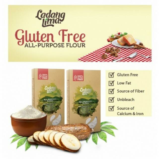 Ladang Lima tepung Mocaf Gluten Free All Purpose Flour Tapioka  pengganti Terigu