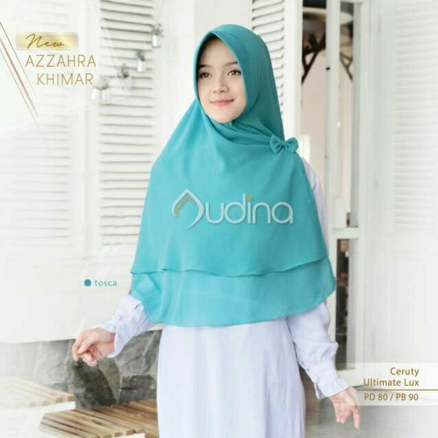 Azzahra Khimar/Khimar ORI Audina Hijab/Khimar polos/Khimar polos Audina/Khimar syar'i/Khimar pesta