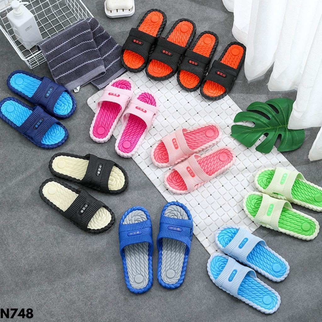 SANDAL RUMAH WANITA PRIA UNISEX NYAMAN TOILET DAPUR INDOOR RUMAHAN KAMAR IMPORT N748