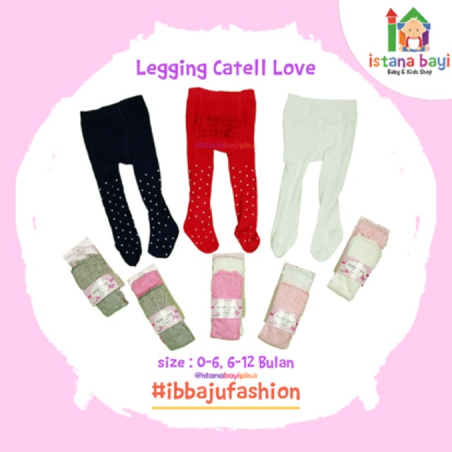 Catell love Ruffle Baby Legging /Leging Bayi Premium Cattle Love