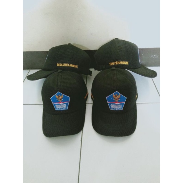 topi doubelmess custom logo nama  topi double mes pake nama logo